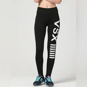 Victoria's Secret Black Leggings with White Graphic